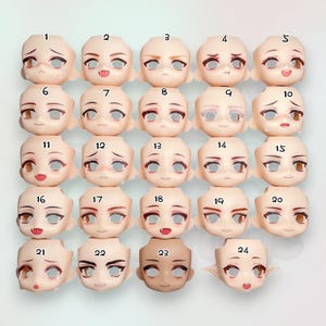 OB11 Collection 3 Blank Faceplate Set for Nendoroid, Obitsu 11 & BJD Dolls ymy
