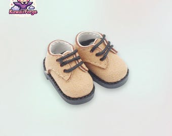OB11 Mini Lace-Up Round Leather Doll Shoes – 6 Colors – for Nendoroid, Obitsu 11 & BJD Dolls ymy