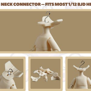 Universal Neck Connector for 1/12 BJD Dolls – OB11 Compatible Adapter