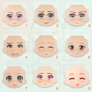 OB11 YMY Nendoroid Doll Faceplates – Custom GSC-Style Anime Expressions – Collection 1