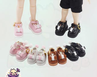 OB11 Bunny Buckle Shoes for Nendoroid, Obitsu 11 & BJD Dolls ymy | 4 Colors