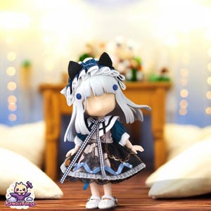 Lolita Cat Ear Dress Set for Nendoroid, Obitsu 11 and BJD Dolls ymy