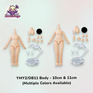 YMY2/OB11 Body – 10cm & 11cm Articulated Doll Base (Multiple Colors Available) for Nendoroid, Obitsu 11 and BJD Dolls ymy
