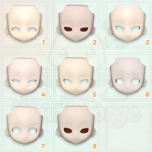 Blank Face for OB11 and Similar Dolls – Customizable DIY Faceplate for Drawing & Face-Ups