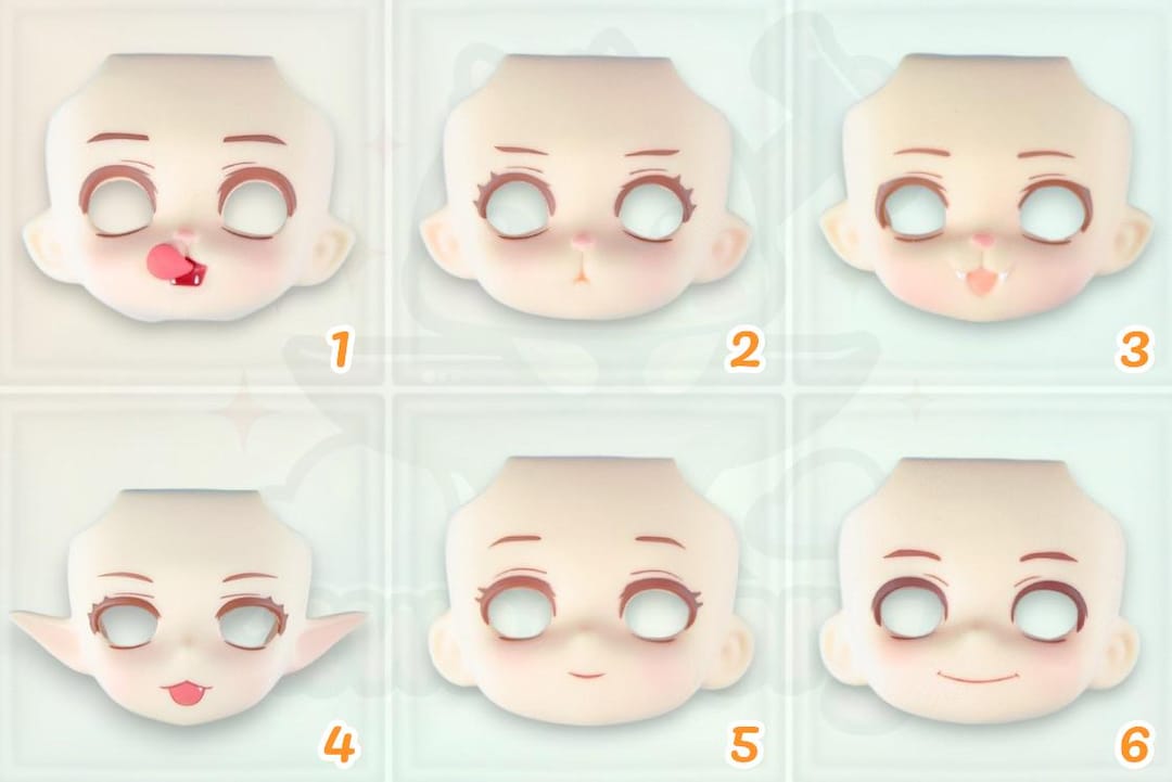 OB11 Blank Custom Faceplates for Obitsu 11, YMY, Nendoroid Dolls – Cat ...