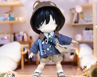 Conjunto de ropa para muñecas con temática de oso para Nendoroid, Obitsu 11 y BJD: adorable y elegante.