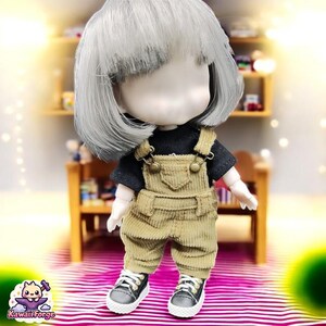 OB11 Doll Overalls – Cute Denim & Corduroy Suspender Pants for Nendoroid, Obitsu 11 and BJD Dolls YMY