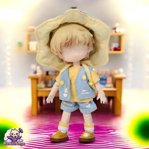 OB11 Spring Outing Student Suit with Shoes for Boy and Girl – Complete Outfit Set for Nendoroid, Obitsu 11 & BJD Dolls ymy