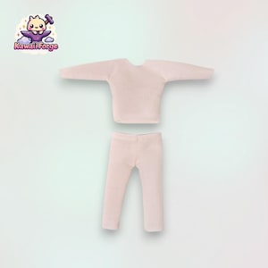 OB11 YMY Nendoroid Doll Anti-Stain Pajamas – Long & Short Sleepwear Set for 11cm Dolls – Anti-Stain Outfits