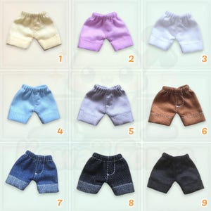 Denim Cuffed Shorts for Obitsu 11, Nendoroid & BJD Dolls