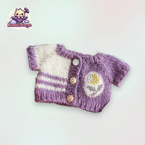 Warm Knit Outfit for Labubu Doll Display