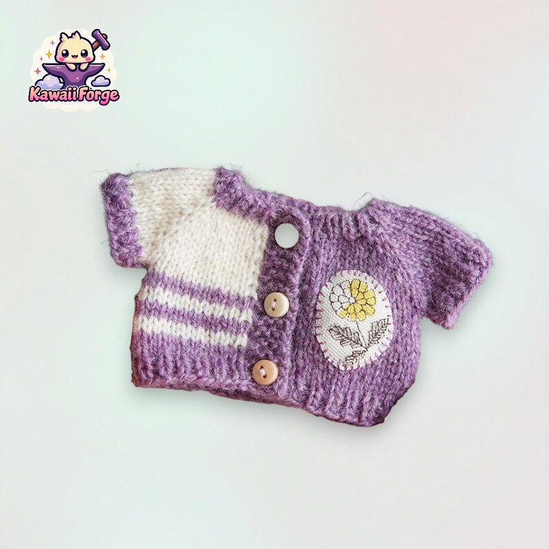 Warm Knit Outfit for Labubu Doll Display
