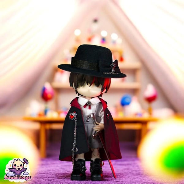 OB11 Vampire Knight Suit Outfit for Obitsu 11, P9, P10, ASI 2.0 & BJD Dolls YMY