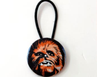 Chewbacca Fabric Covered Giant Button Ponytail Holder