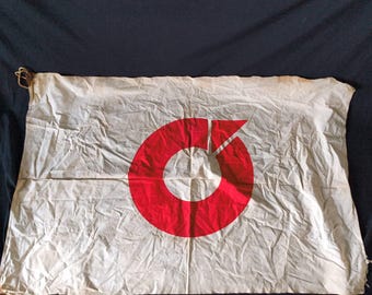 Bandeira antiga da Associação de Mulheres Japonesas da década de 1940, arte têxtil da época da Segunda Guerra Mundial, artefato raro do grupo juvenil "Seinen-dan", decoração de história cultural -i0410-