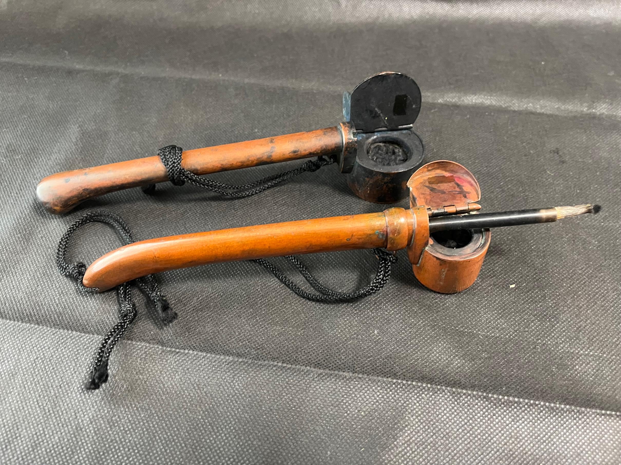 ヴィンテージ、アンティークな日本製矢立筆記具セット - 江戸時代