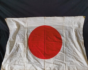 Vintage Japanese National cotton flag showa-era -i0411-2