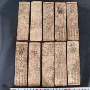 Antique Lots of Japanese Edo-Meiji Era Hansatsu note (Clan bills) set-h0828-1