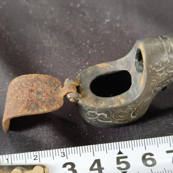 大きい矢立　江戸時代 ヴィンテージ、アンティークな日本製矢立筆記具セット - 江戸