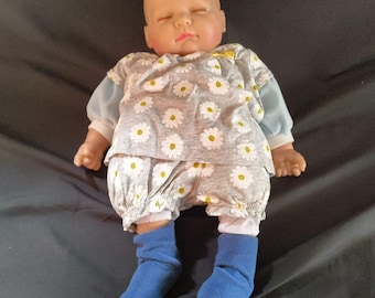 Reborn Baby Dock Pojke Handgjord Realistisk Samlarobjekt med Outfit och Tillbehör-h0710-