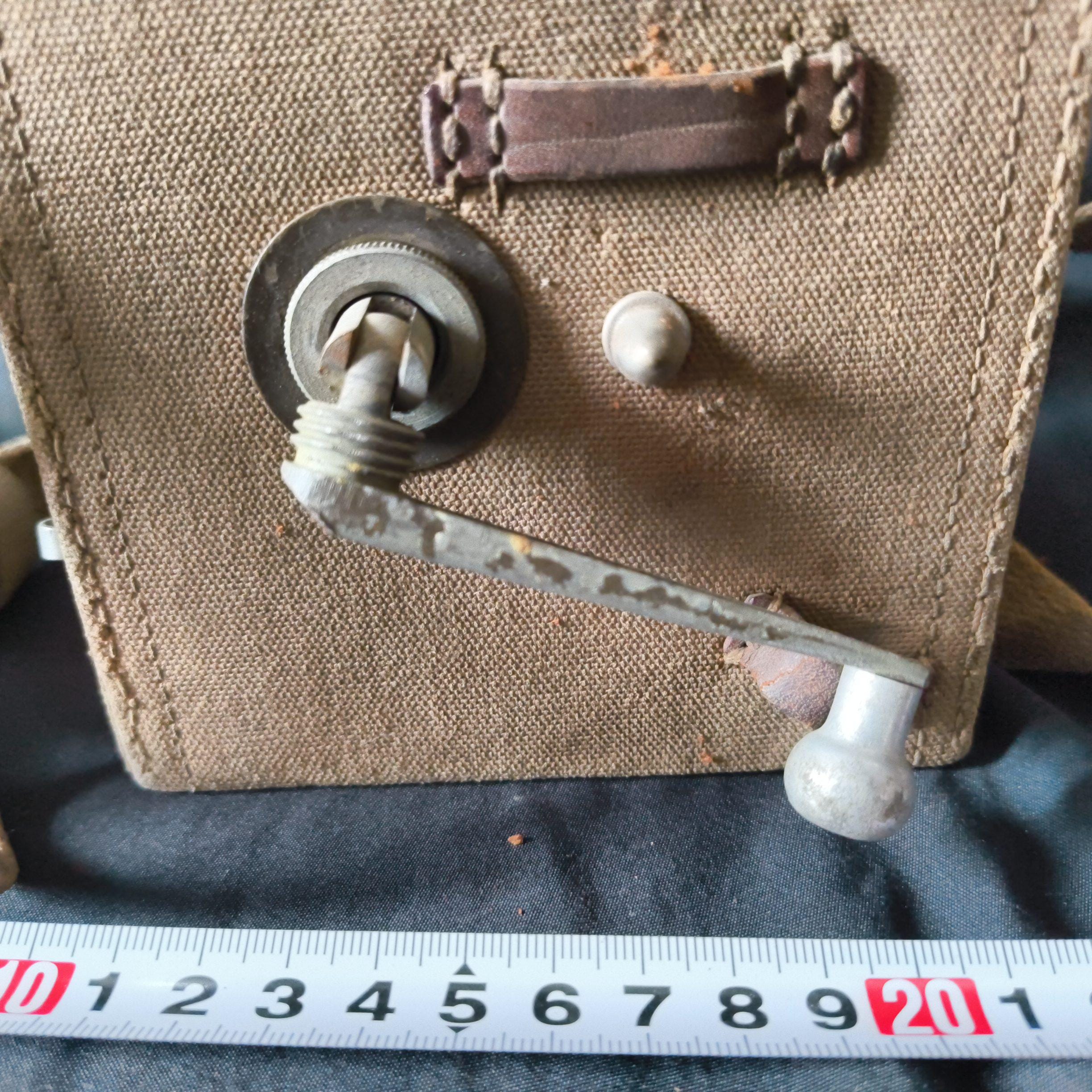 Antique WWII Japanese Army Hand Crank Flashlight Generator 1942
