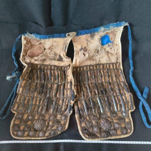 Edo Period Samurai Haidate Armor Thigh Guard - Antique Japanese Yoroi-h0726-