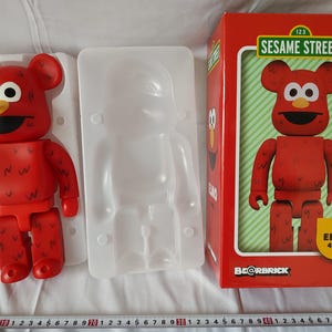 Used, BE@RBRICK Medicom toy Bearbrick 400% Sesami Street ELMO with Box -f0119-