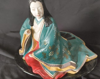 Japanese Shunga Inspired Ceramic Sculpture: An Artistic & Historical Depiction of Human Form, A Rare Vintage Japanese Masterpiece