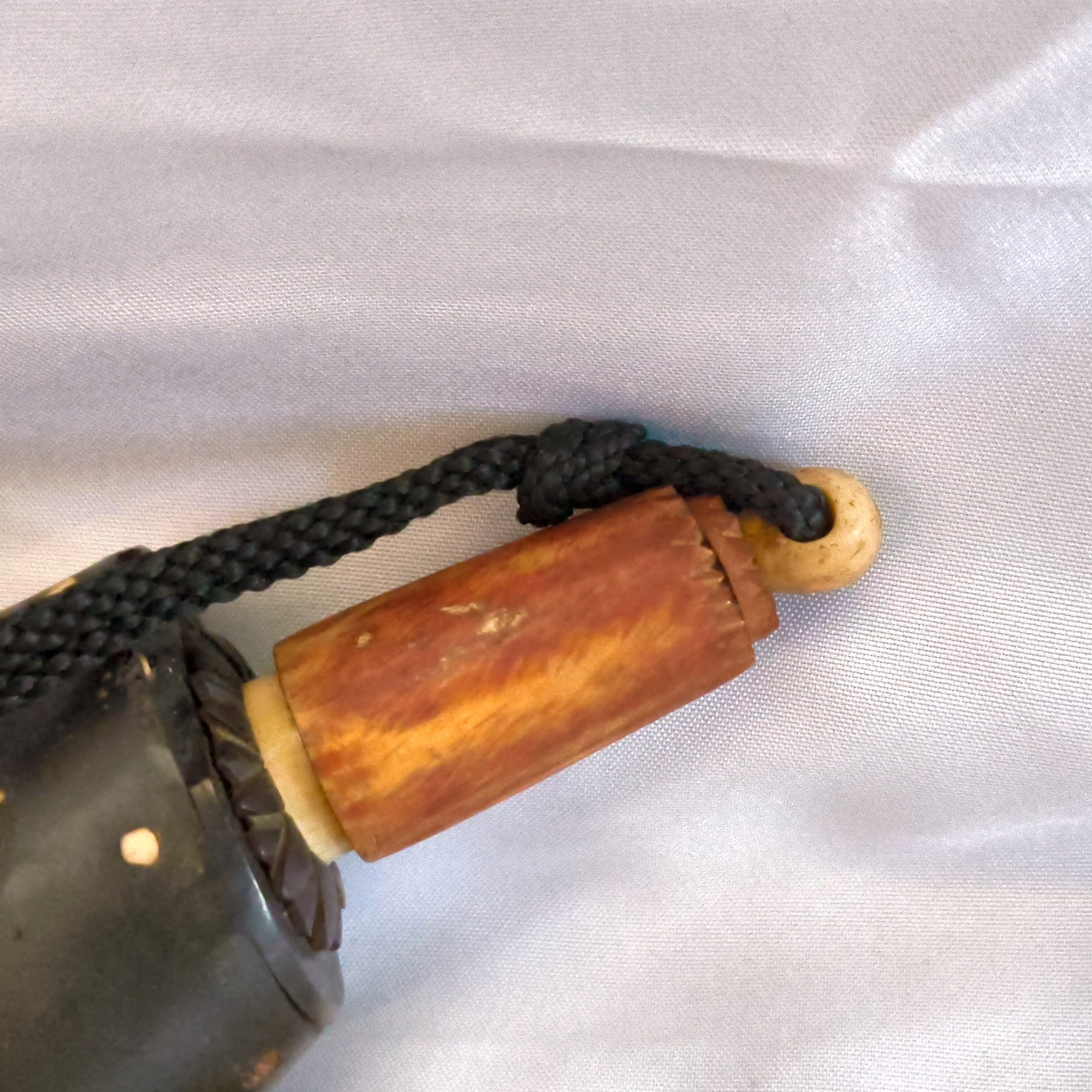 Edo Period Japanese Gunpowder Horn Flask Hayago Military Antique ...
