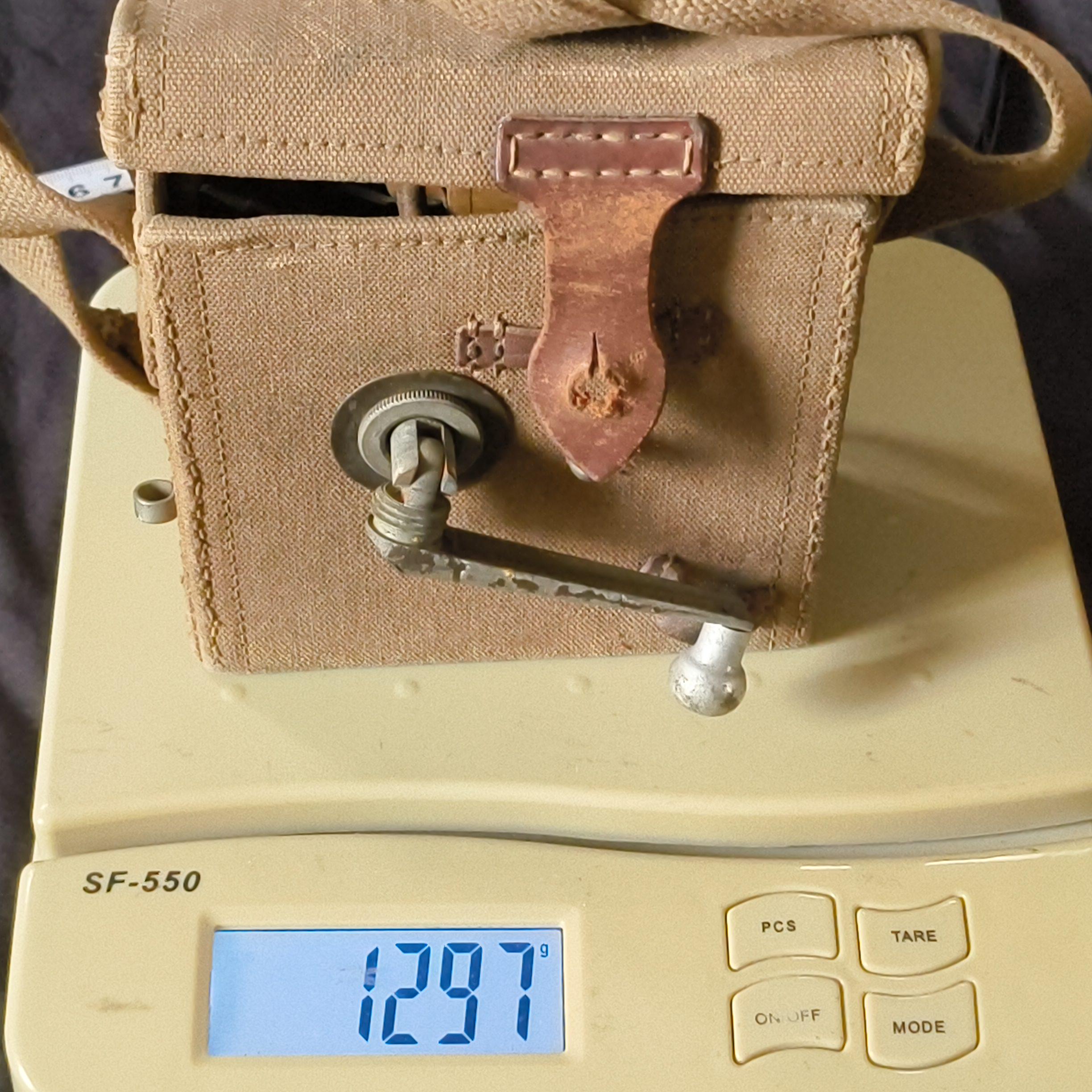 Antique WWII Japanese Army Hand Crank Flashlight Generator 1942