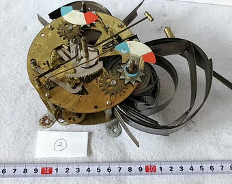Vintage mechanisch uurwerk - antiek messing uurwerkmechanisme onderdelen voor restauratie Steampunk Craft Supply verzamelbaar uurwerk,-2