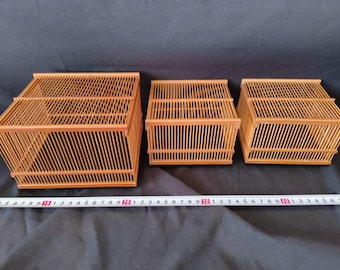 Vintage Japanese Bamboo Bug Cage – Handwoven Cricket Cage for Tea Room or Wabi-Sabi Decor-h0204-2