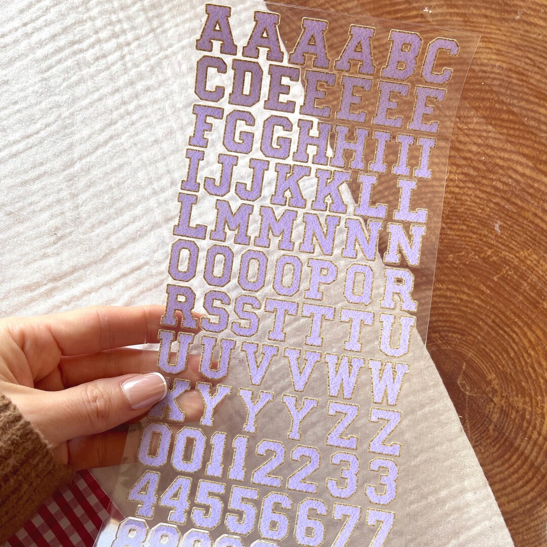 Double Sided UV DTF Letter Sticker Sheet | Chenille Letters, Alphabet ...