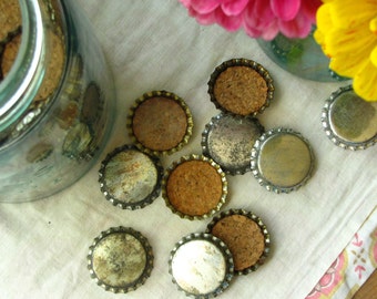 Vintage New Unused Bottle Caps with Cork