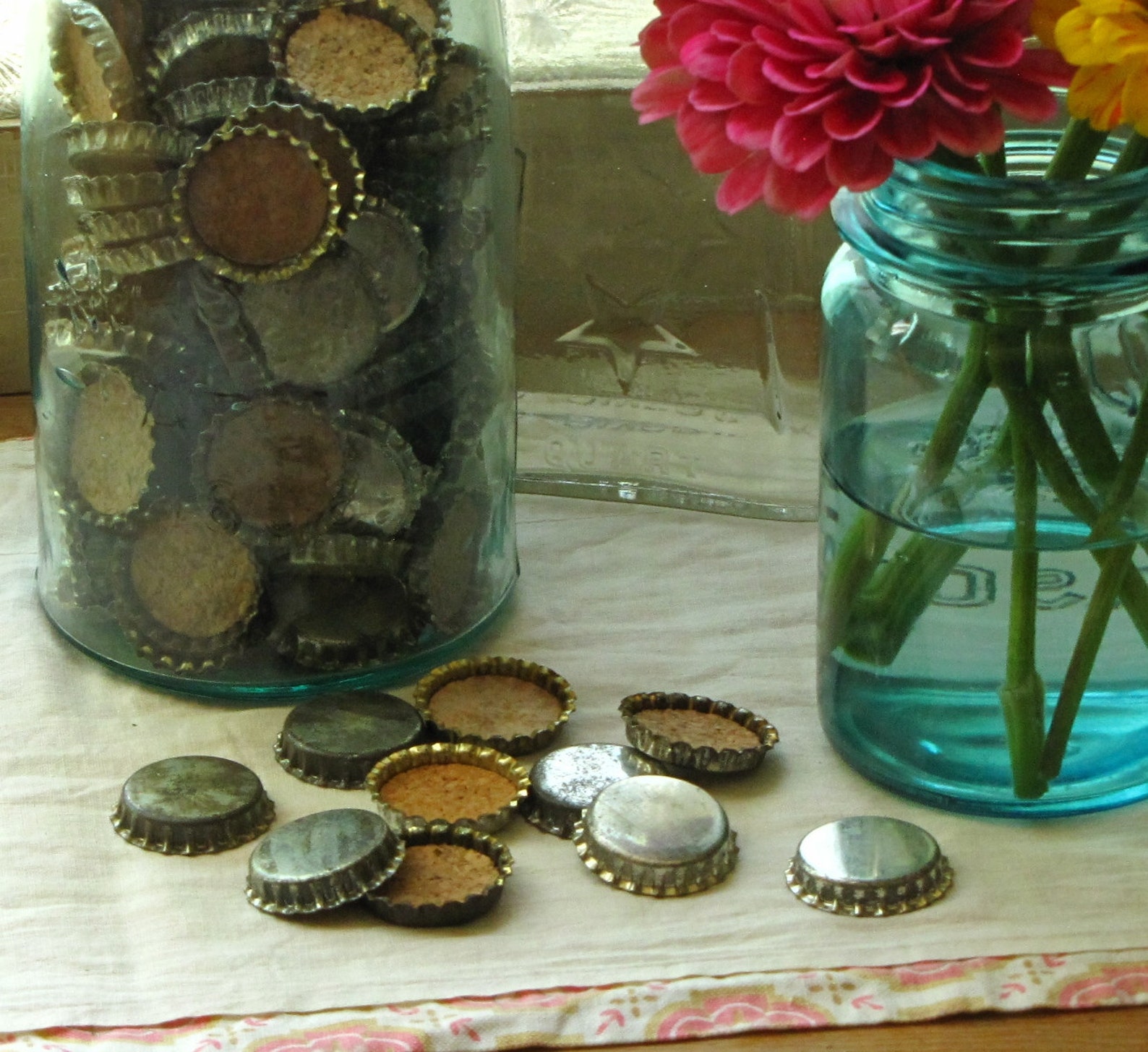 Vintage New Unused Bottle Caps With Cork Etsy