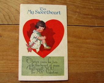 Vintage Valentine To My Sweetheart Valentine Postcard