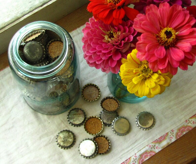 Vintage New Unused Bottle Caps with Cork Etsy