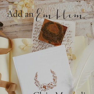 Añade un emblema de boda a tu libro de ClaireMagnolia