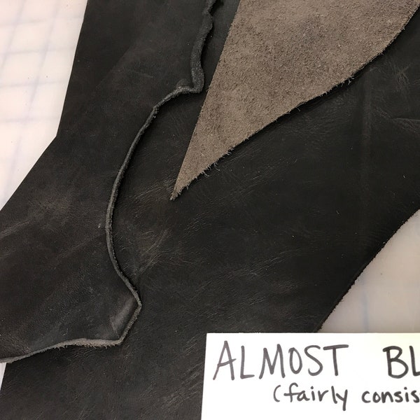 Black, Almost Black, Leather Scraps & More!