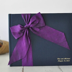 Photo Booth Guest Book, the perfect Wedding Guest Book Silk Dupioni Bow by Claire Magnolia. image 1