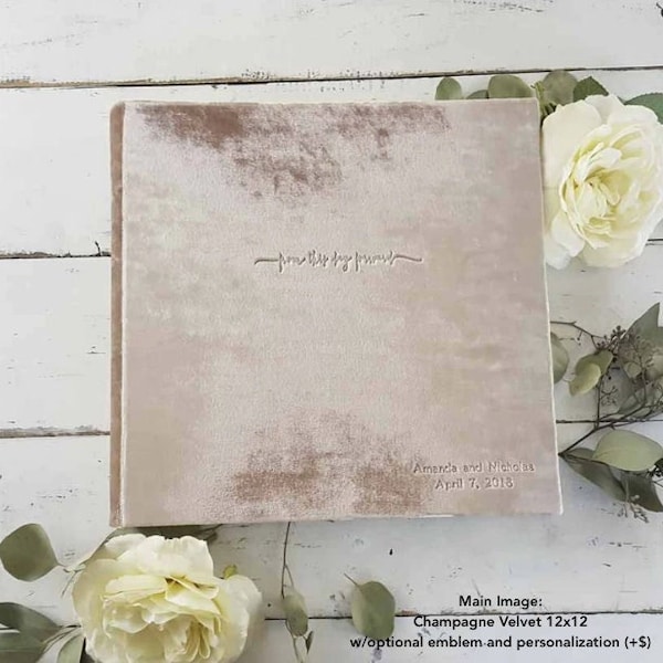 Velvet Photo Album with Optional Photo Frame - by ClaireMagnolia