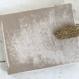 The Beaded Velvet Book Wedding Album or Guest Book with Gold Beaded Closure image 3