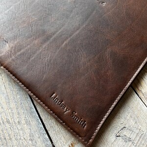 Recipe Binder with Clear Sleeves, Natural Leather Family Recipe Book, Personalized Couple Wedding Gift, Housewarming Gift - ClaireMagnolia image 6