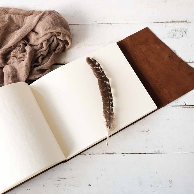 Rugged Leather Book, a Rustic Wedding Photo Album, a Leather Album w/ Rivet Closure by ClaireMagnolia image 6