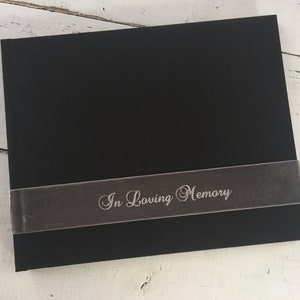 SALE Velvet Sash Funeral Guest Books w/ &quot;In Loving Memory&quot; Emblem - Slightly Imperfect
