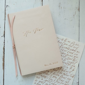 Leather Vow Book, Vow Book Rustic the perfect Wedding Keepsake & Wedding Officiant Book image 2