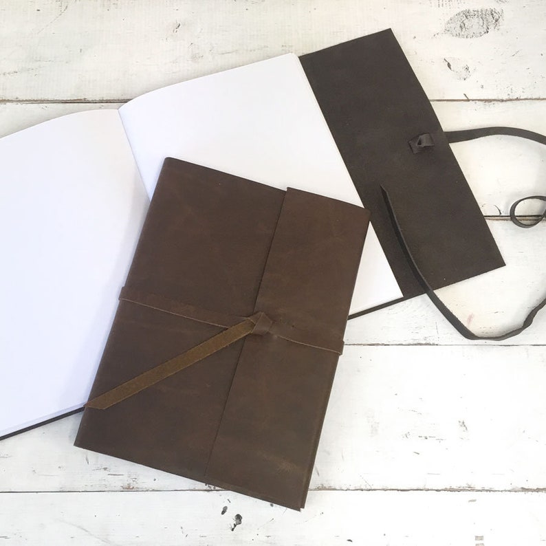 Personalized Leather Sketchbook Rustic Leather Sketchbook Etsy