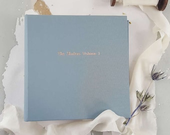 Classic Photo Album with Clear Sleeves for 200 or 80- 4x6", Slip in Pocket Album- by ClaireMagnolia