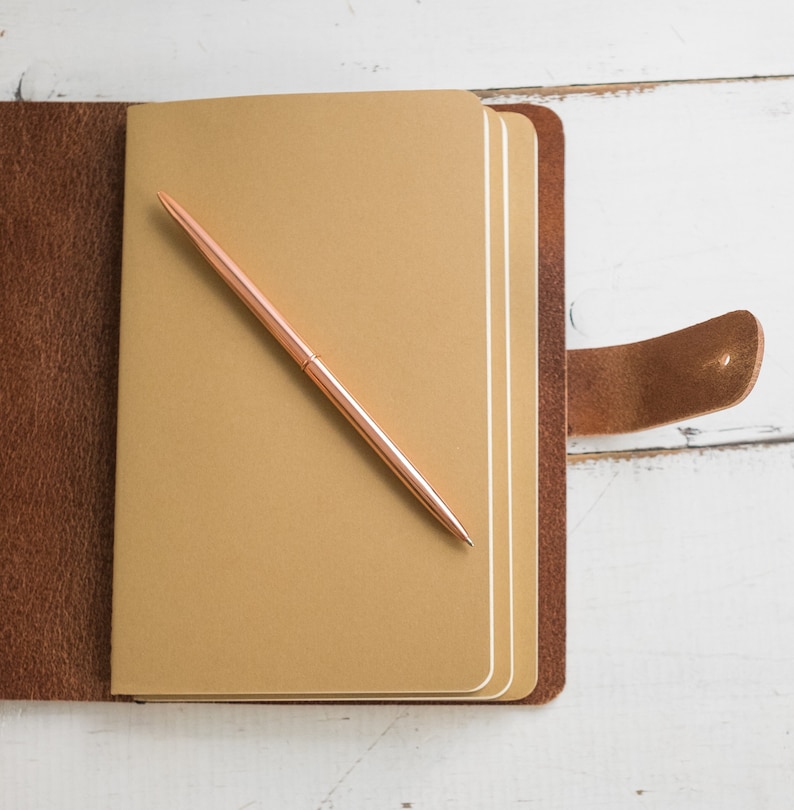 The Riveter Leather Journal W/moleskine Inserts Refillable Etsy