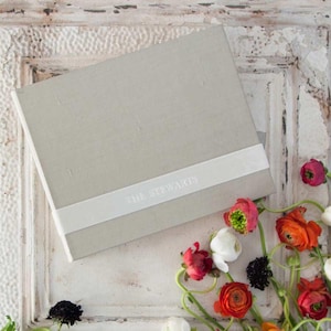 Custom Personalized Photo Album, Family Photo Album or Guests Sign In Registry - Velvet Sash design by ClaireMagnolia